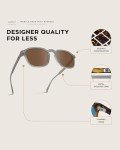 WearMe Pro Men's Polarized Square Sunglasses - Moonrock