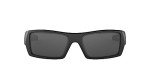 Oakley Men's Gascan Rectangular Sunglasses - Matte Black/Blue