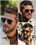 WearMe Pro Men's Polarized Square Sunglasses - Moonrock