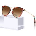 CARFIA Women's Polarized Brown Gradient Sunglasses