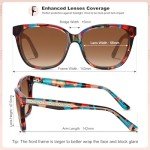 CARFIA Women's Square Polarized Designer Sunglasses