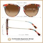 CARFIA Women's Polarized Brown Gradient Sunglasses