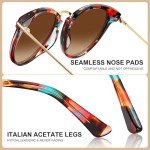 CARFIA Women's Polarized Brown Gradient Sunglasses