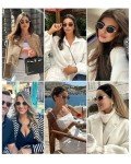 FURTALK Retro Oval Women’s Sunglasses - UV400 Protection