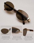 FURTALK Retro Oval Women’s Sunglasses - UV400 Protection