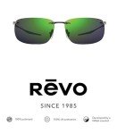 Revo Descend Z Polarized Rimless Gunmetal Sunglasses