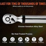 VEVOR Digital Torque Wrench, 3.7-37ft.lb/5-50n.m 3/8" Drive Electronic Torque Wrench, Torque Wrench Kit Torque Range Accurate to ±2%, 3-Mode Adjustable Torque Wrench Set with LED Buzzer Calibration