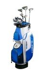 Cobra Golf 2021 Fly XL Complete Set Cart Bag Black-Blue (Men's Right Hand, Graphite Woods-Steel Irons, Reg Flex, DR-10.5, 3W-14.5, 5W-18.5, 4H-20.5, 5H-23.6, 7-PW, SW, Putter, Cart Bag), Standard