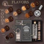 DIY Whiskey Gifts for Men - DIY Whiskey Infusion Set - Whiskey Making Kit - Whiskey Decanter Set with Botanicals & Wood Chips - Bourbon Decanter & Whiskey Birthday Gifts for Men
