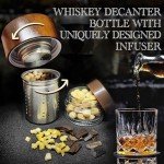 DIY Whiskey Gifts for Men - DIY Whiskey Infusion Set - Whiskey Making Kit - Whiskey Decanter Set with Botanicals & Wood Chips - Bourbon Decanter & Whiskey Birthday Gifts for Men
