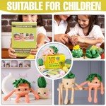 MODDA Crochet Kit for Beginners - Beginner Crochet Starter Kit with Easy-to-Follow Video Tutorials, Learn to Crochet Kits for Adults and Kids, DIY Knitting Supplies, Cactus Kit, 4 Pack Plants Family
