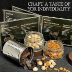 DIY Whiskey Gifts for Men - DIY Whiskey Infusion Set - Whiskey Making Kit - Whiskey Decanter Set with Botanicals & Wood Chips - Bourbon Decanter & Whiskey Birthday Gifts for Men
