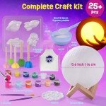 Paint Your Own Moon Lamp Kit, DIY 3D Space Moon Night Light, Art Supplies Arts & Crafts Kit, Arts and Crafts for Kids Ages 8-12, Toys Girls Boy Birthday Christmas Gift Ages3 4 5 6 7 8 9 10 11 12+,