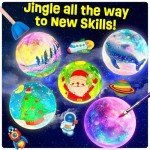 Paint Your Own Moon Lamp Kit, DIY 3D Space Moon Night Light, Art Supplies Arts & Crafts Kit, Arts and Crafts for Kids Ages 8-12, Toys Girls Boy Birthday Christmas Gift Ages3 4 5 6 7 8 9 10 11 12+,