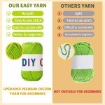 6PCS Crochet Kit for Beginners with Upgraded Premium Custom Yarn, Knitting Kit with Step-by-Step Video Tutorials , Ideal DIY Craft Gift for Crochet Lovers, New Amigurumi Crochet Animal Kits for Adults