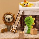 6PCS Crochet Kit for Beginners with Upgraded Premium Custom Yarn, Knitting Kit with Step-by-Step Video Tutorials , Ideal DIY Craft Gift for Crochet Lovers, New Amigurumi Crochet Animal Kits for Adults