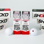 SHOCK'D GOLF BALLS - The World's Loudest Golf Ball - Viral Prank Ball (Sleeve of 3, Novelty) - White Dot Botton