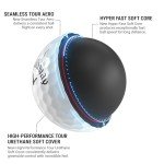 Callaway Golf Chrome Tour X Golf Balls (Standard, White)