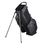 ASK ECHO Golf Prestige-14 Way Full Length Hybrid Stand Bag – Premium Leather, External Putter Clip (Black)