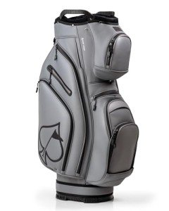 Pins & Aces Cart Bag - 14-Way, Full Length Dividers, Single Strap - Velvet Lined (Ash)