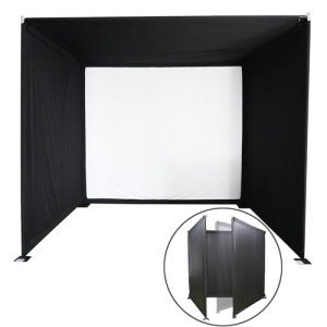 DIY Foldable Golf Enclosure [9'10" x 8'6" x 8'2"] Safety Golf Enclosure Set Kits Use with Simulators Space-Saving Design, Easy Setup, and Enhanced Safety Features
