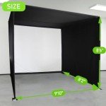 DIY Foldable Golf Enclosure [9'10" x 8'6" x 8'2"] Safety Golf Enclosure Set Kits Use with Simulators Space-Saving Design, Easy Setup, and Enhanced Safety Features