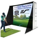 Elite Screens GolfSim Portable ImpactWhite 350, 8'x10' Portable Fast Folding Impact Projector Screen for Golf/Multi-Sport Simulation Screen, GSP0810-IPW350
