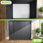 DIY Foldable Golf Enclosure [9'10" x 8'6" x 8'2"] Safety Golf Enclosure Set Kits Use with Simulators Space-Saving Design, Easy Setup, and Enhanced Safety Features