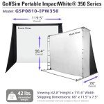 Elite Screens GolfSim Portable ImpactWhite 350, 8'x10' Portable Fast Folding Impact Projector Screen for Golf/Multi-Sport Simulation Screen, GSP0810-IPW350