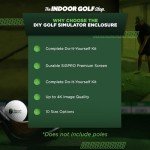 DIY Golf Simulator Enclosure - Easy-Setup Golf Simulators for Home Include SIGPRO Premium Screen, Enclosure Surround, Protective Foam Padding, and More - for Quality Golf Practice, 8’4” x 8’4” x 5’