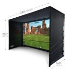 SimSpace Golf Simulator Enclosure with Impact Display Projection Screen, use with All Golf Launch Simulators and Monitors.