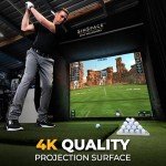 SimSpace Golf Simulator Enclosure with Impact Display Projection Screen, use with All Golf Launch Simulators and Monitors.