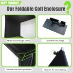 DIY Foldable Golf Enclosure [9'10" x 8'6" x 8'2"] Safety Golf Enclosure Set Kits Use with Simulators Space-Saving Design, Easy Setup, and Enhanced Safety Features
