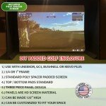 SPECTRUM GOLF SIMULATORS-Golf Cage-Padded-DIY-Premium Poly Spacer Golf Screen-US Made (120 x 96 x 60)