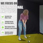 DIY Foldable Golf Enclosure [9'10" x 8'6" x 8'2"] Safety Golf Enclosure Set Kits Use with Simulators Space-Saving Design, Easy Setup, and Enhanced Safety Features