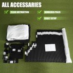 DIY Foldable Golf Enclosure [9'10" x 8'6" x 8'2"] Safety Golf Enclosure Set Kits Use with Simulators Space-Saving Design, Easy Setup, and Enhanced Safety Features