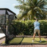 FlightScope X3 Golf Simulator and The Net Return Pro Series V2 Golf Net with Side Barriers | 50+ Swing Data Parameters, Multicam, 10 Courses, 17 Ranges, Real-Time Shot Tracer | Indoor & Outdoor