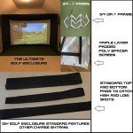 SPECTRUM GOLF SIMULATORS-Golf Cage-Padded-DIY-Premium Poly Spacer Golf Screen-US Made (120 x 96 x 60)