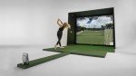 Full Swing Kit Studio Golf Simulator - All-in-One Indoor Golf Solution Includes Kit Launch Monitor, 12' Enclosure Impact Screen & Net, Turf, PC FS Golf, Projector & Floor Mount