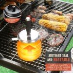 BBQ Basting Pot with Brushes,Grilling Gifts for Men,Christmas Stocking Stuffers BBQ Grill Gifts for Dad，Premium Stainless Steel 304 Barbecue Basting Pot Basting Brush Set，BBQ Sauce Pot Cooking Gifts Grill Gadgets Accessories for Men