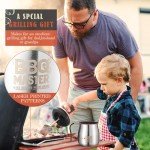 BBQ Basting Pot with Brushes,Grilling Gifts for Men,Christmas Stocking Stuffers BBQ Grill Gifts for Dad，Premium Stainless Steel 304 Barbecue Basting Pot Basting Brush Set，BBQ Sauce Pot Cooking Gifts Grill Gadgets Accessories for Men