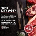 UMAi Dry Aging Bag for Steaks - Pack of 3 I Dry Age Bags for Meat, Brisket or Bone-In up to 14-20lbs, Home Steak Ager Refrigerator Bags, NO Vacuum Sealer Needed, Tender Aged Beef in 28-45 Days