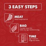 UMAi Dry Aging Bag for Steaks - Pack of 3 I Dry Age Bags for Meat, Boneless or Bone-In Rib Roast Cuts up to 8-10lbs, Home Steak Ager Bags, NO Vacuum Sealer Required, Tender Aged Beef in 28-45 Days