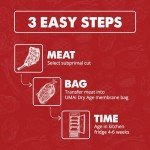 UMAi Dry Aging Bag for Steaks - Pack of 3 I Dry Age Bags for Meat, Brisket or Bone-In up to 14-20lbs, Home Steak Ager Refrigerator Bags, NO Vacuum Sealer Needed, Tender Aged Beef in 28-45 Days