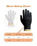 ANBOSON BBQ Gloves for Cooking Baking Grilling, 100 Count Disposable Nitrile Gloves and 4 Count Cotton Glove Liners Washable (10mil Nitrile, Large)