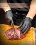 ANBOSON BBQ Gloves for Cooking Baking Grilling, 100 Count Disposable Nitrile Gloves and 4 Count Cotton Glove Liners Washable (10mil Nitrile, Large)