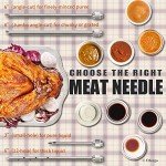 Ofargo 304-Stainless Steel Meat Injector Syringe Kit with 4 Marinade Needles for BBQ Grill Smoker, 2-oz Large Capacity, Both Paper User Manual and E-Book Recipe