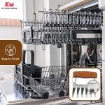 Kitchen Mama Meat Claws: BBQ Meat Smoking, Shredding, Pulling Pork, Beef, Chicken, Turkey. Stainless Steel with Wooden Handle Meat Shredder Claws Perfect for Grill Masters(1 Pair)