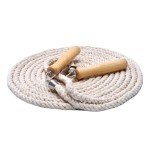 Corde à sauter ajustable avec poignées en bois