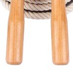 Corde à sauter ajustable avec poignées en bois